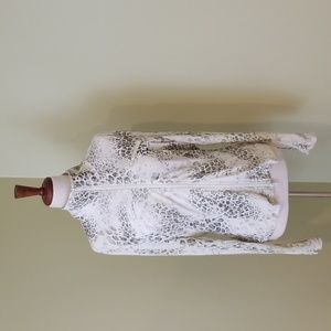 Nabi Lightweight Cream Coat With Animal Print Size Small